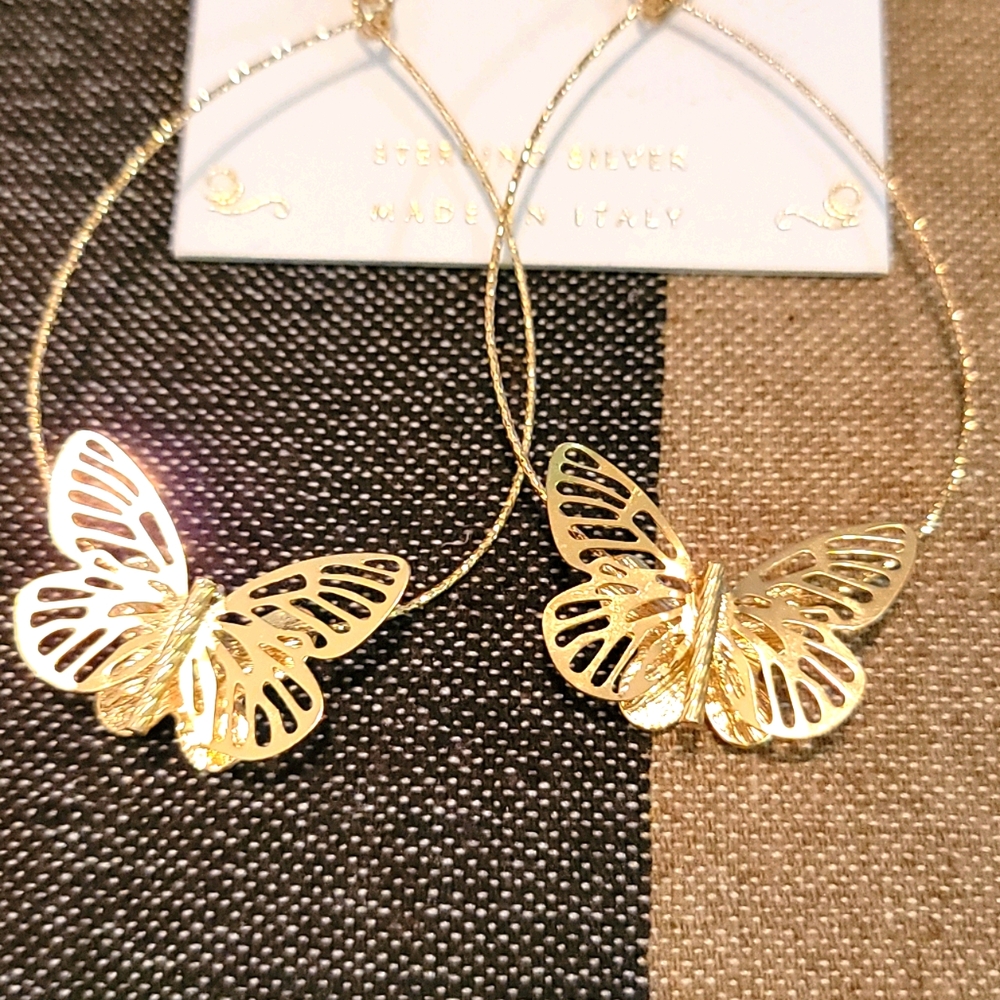 Butterfly earrings - Picture 3 of 5